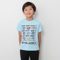 BEYBLADE X ベイブレードエックス 半袖Tシャツ ボックスアート ジュニア ライトブルー 140cm