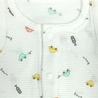 2枚組涼感袖なし前開きロンパース肌着 シースルー 車 ブルー&times;80cm ベビーザらス限定