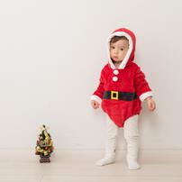 クリスマスボディスーツ 帽子付きサンタ コスチューム ベビー サンタクロース コスチューム 子供 衣装 レッド×70cm ベビーザらス限定