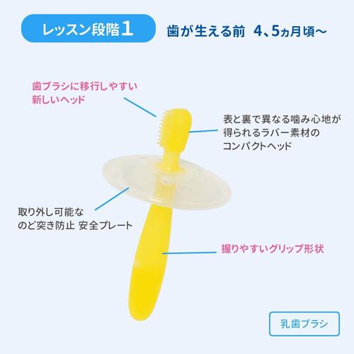 親子で乳歯ケア 乳歯ブラシ レッスン段階1