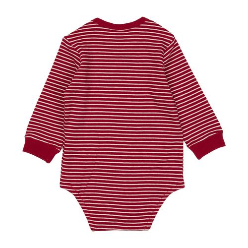 FirstCloset×mio 長袖ボディスーツ レギンス付き スムス レッド×70-80cm ベビーザらス限定