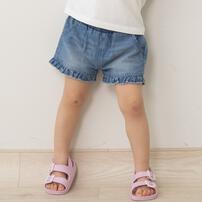 デイリーショートパンツ ブルー&times;100cm
