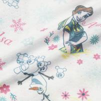 Disney ディズニー 半袖パジャマ アナと雪の女王 総柄 腹巻付き パープル&times;100cm