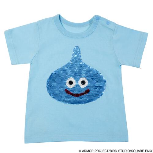 ドラクエベビー＆キッズ 半袖Tシャツ スパンコール ブルー ブルー&times;110cm