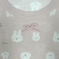 2枚組抗菌半袖シャツ肌着フライス うさぎ&times;ハート ピンク&times;80cm ベビーザらス限定