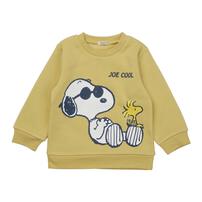 SNOOPY スヌーピー 長袖デイリートレーナー 起毛 サングラス イエロー×80cm ベビーザらス限定