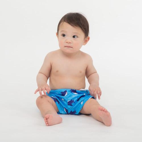 水遊びパンツ トランクス型 海の生き物柄(ブルー×80cm) ベビーザらス 