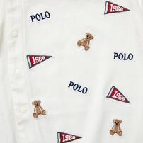 POLO BCS ロゴクマ半袖ロンパース オフホワイト&times;80cm ベビーザらス限定