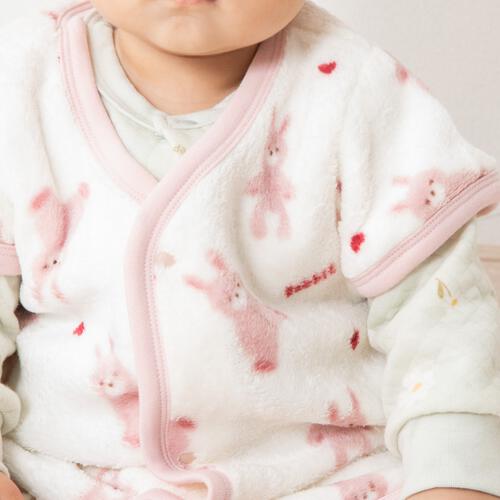 パジャマベスト フリース ウサギ柄 ピンク×80-95cm ベビーザらス限定
