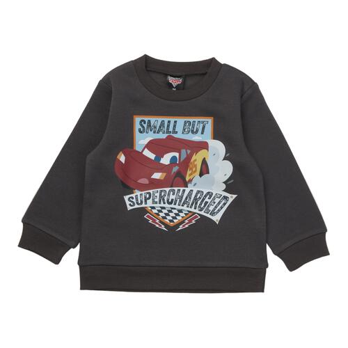 Disney ディズニー カーズ 長袖デイリートレーナー 起毛 チャコール&times;90cm ベビーザらス限定