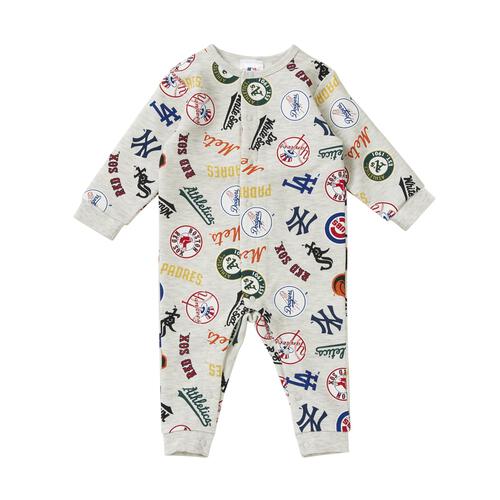 MLB 総柄 ロンパース オートミール×70cm ベビーザらス限定