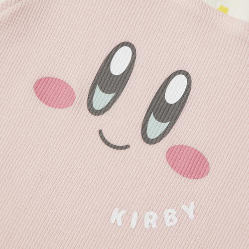 星のカービィ 半袖ロンパース サロペット風 顔ドッカン ピンク&times;80cm ベビーザらス限定