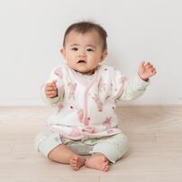 パジャマベスト フリース ウサギ柄 ピンク×80-95cm ベビーザらス限定