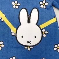 miffy ミッフィー 長袖ロンパース サコッシュ付き ブルー×80cm ベビーザらス限定