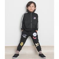 トイザらス限定　ＭＬＢ チームワッペン柄ジャージ(ブラック×95cm)