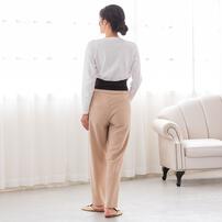 らくちんタックパンツ ベージュ M-L