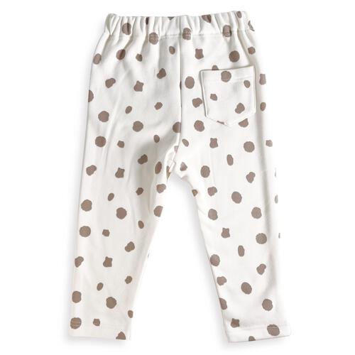 COJIKA 10分丈デイリーパンツ 裏シャギー ダルメシアン柄 ナチュラル&times;100cm ベビーザらス限定