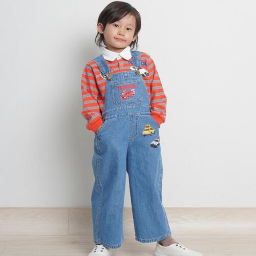 【TOMICA kie_158さんプロデュース】TOMICA トミカ オーバーオール デニム ブルー×110cm