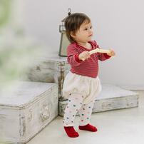 【FirstCloset×mioさん】 足付きレギンス × ボアブルマ ナチュラル×フリー ベビーザらス限定