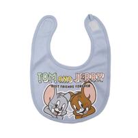 TOM and JERRY  長袖前開きプレオール スタイ付き トムとジェリー オレンジ&times;70-80cm