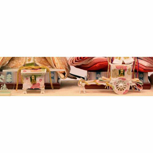 【雛人形】ケース飾り 親王飾り「桜刺繍緑色アクリル」(322591)ひな人形 ひな祭り お雛様 おしゃれ トイザらス・ベビーザらス限定【メーカー直送】