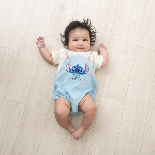 Disney ディズニー 半袖ボディスーツ 吊りブルマ風 スティッチ サックス&times;70cm ベビーザらス限定 赤ちゃん 出産準備 出産祝い ベビー服 子供服
