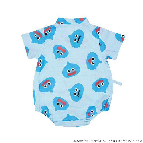 ドラクエベビー＆キッズ 甚平ロンパース スライムぴぴぴ ブルー&times;80cm