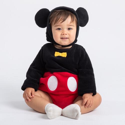 Disney ディズニー 長袖たまごオール 帽子付き ミッキー フリース ベビーザらス限定
