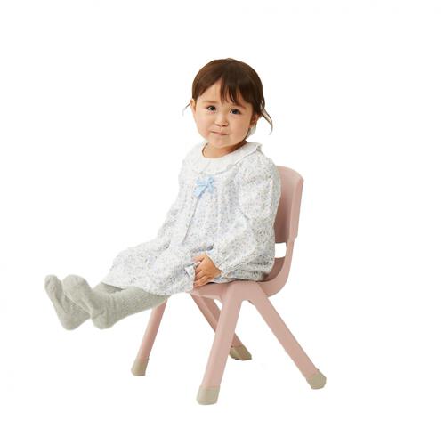 くすみカラー キッズチェア (ピンク) 室内家具 汚れや水に強い お手入れ簡単 脚カバー付き  3歳頃～対応 ベビーザらス限定