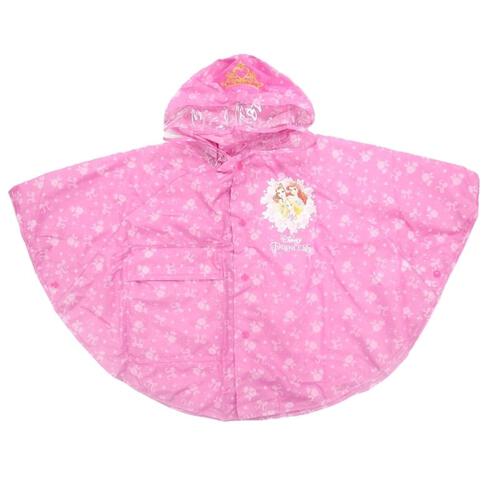 ディズニー プリンセス レインポンチョ ティアラ付き ポケッタブル 総柄 ベビーザらス限定