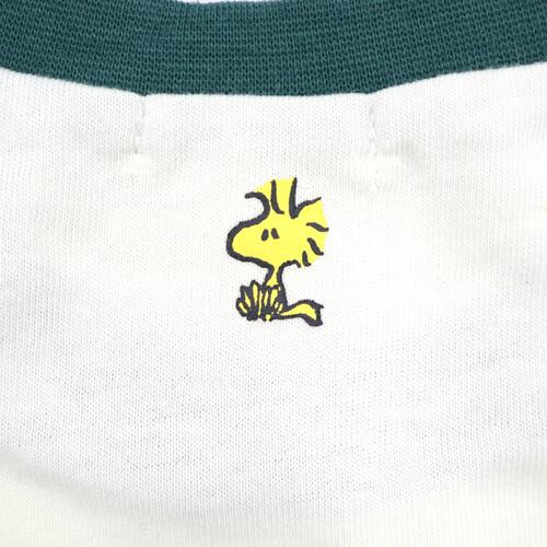 SNOOPY スヌーピー 長袖Tシャツ ラグラン 袖配色 ナチュラル×80cm