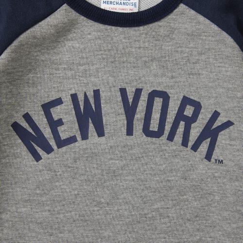 MLB ラグランボディスーツ ヤンキース グレー×70cm ベビーザらス限定