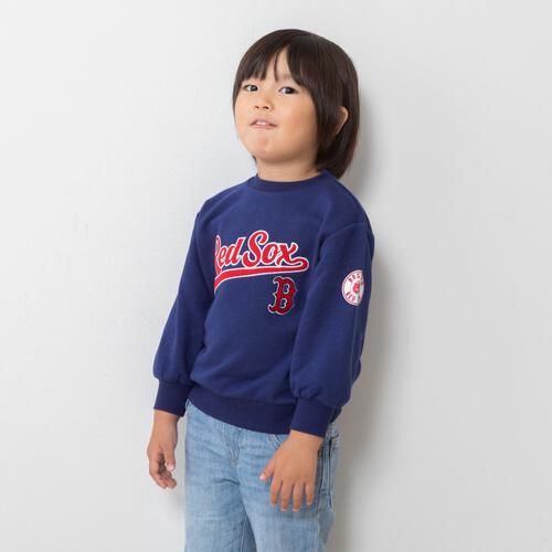 ベビーザらス限定　ＭＬＢ チームロゴトレーナー(ネイビー&times;90cm)