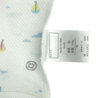 2枚組袖なし前開きロンパース肌着 防汚 ギンガム&times;くじら パステルブルー&times;80cm ベビーザらス限定