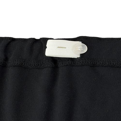 ルームパンツ スムース ウエストアジャスター付き ブラック&times;M-L
