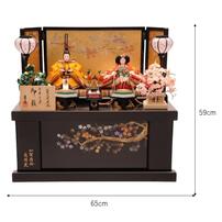 【雛人形】収納飾り 親王飾り「優艶枝桜加賀蒔絵高岡塗」 (605888)ひな人形 ひな祭り お雛様 おしゃれ【メーカー直送】