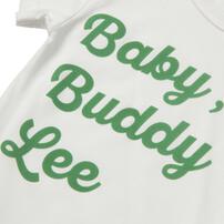 BUDDYLEE 半袖ボディスーツ&times;レギンス ロゴ ボーダー ホワイト&times;70cm