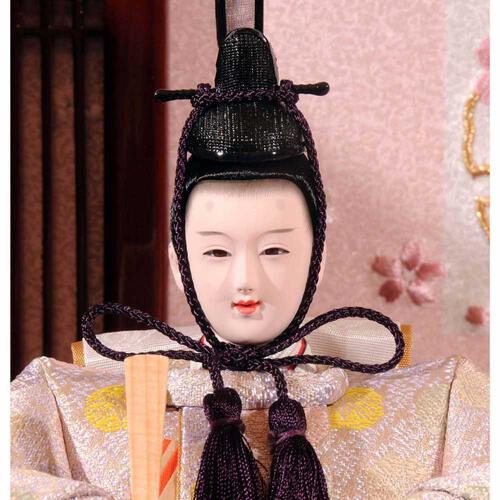 【雛人形】三段収納五人飾り「雪輪刺繍雪輪抜き形」 (606840)ひな人形 ひな祭り お雛様 おしゃれ【メーカー直送】