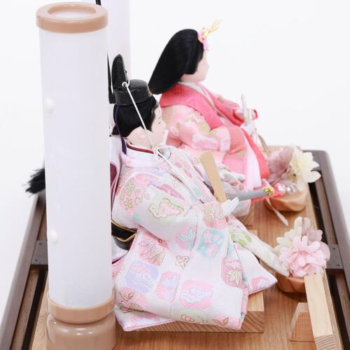 【雛人形】ケース親王飾り 花尽しアクリルケース