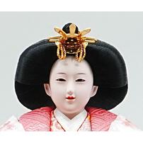 【雛人形】ケース親王飾り「八重桜蒔絵パノラマアクリル」（322721）