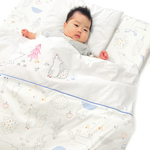 西川 ベビー羽毛組ふとん8点セット ラインフォレスト ＜日本製 