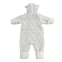 ジャンプスーツ くまみみ クマ柄 ホワイト×70cm