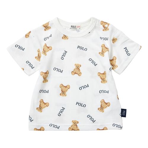 POLO BCS クマ総柄半袖Ｔシャツ オフホワイト&times;80cmベビーザらス限定