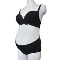 チュールレース ブラ＆ショーツ ブラック×L MU ベビーザらス限定