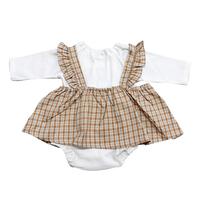 miffy ミッフィー 長袖ロンパース エプロン風 ミディアムベージュ×70cmベビーザらス限定