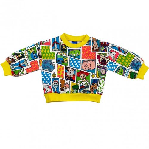 【Sophitica × tsumashi1118さん】Disney トイ・ストーリー 裏毛トレーナー イエロー×130cm ベビーザらス限定 クリスマスプレゼント