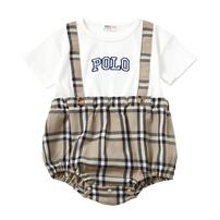 POLO BCS 半袖ボディスーツ サロペット風 ベージュ&times;70cm  ベビーザらス限定 赤ちゃん 出産準備 出産祝い ベビー服 子供服