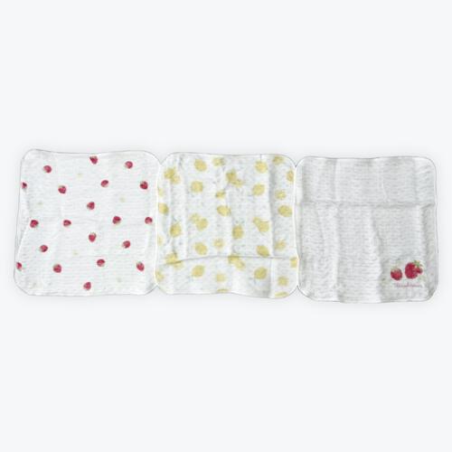 バンブーガーゼ ハンカチ3枚組イチゴレモン ベビーザらス限定