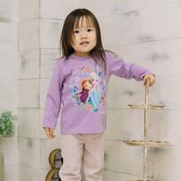 Disney ディズニー アナと雪の女王 長袖Tシャツ 天竺 パープル×95cm ベビーザらス限定