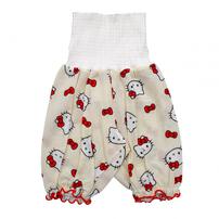 Hello Kitty ハローキティ 半袖パジャマ メッシュ 総柄丸首 アイボリー&times;110cm